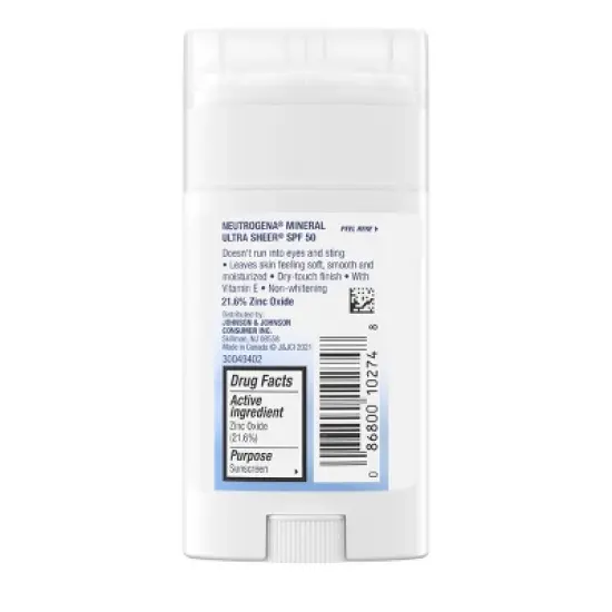 Neutrogena Mineral Ultra Sheer Face and Body Sunscreen Stick - SPF 50 - 1.5oz image {4}