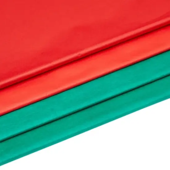 Juvale 160 Sheets Bulk Colored Tissue Paper for Gift Wrap Bags, Birthday Party Presents Wrapping, Red & Green, 15 x 20 in image {6}