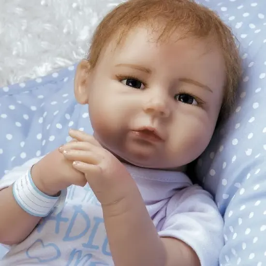 Paradise Galleries Silicone Vinyl Reborn Baby Boy, 20 inch Newborn Baby Bundles: All The Ladies Love Me, 7-Piece Ensemble image {7}