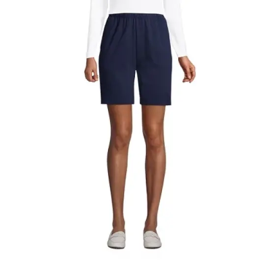 Lands' End Women's Sport Knit High Rise Elastic Waist Pull On Shorts image {5}