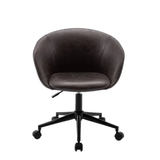 Modern Curved Back Barrel Office Chair - WOVENBYRD image {1}