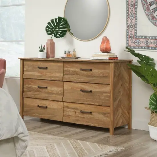 Cannery Bridge 6 Drawer Dresser Brown - Sauder image {1}
