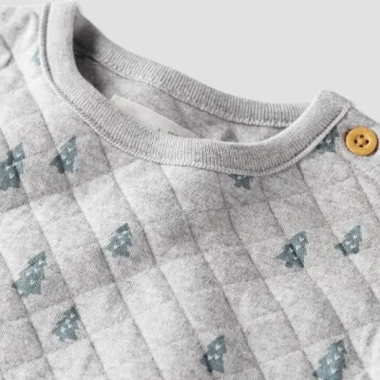 Little Planet by Carter&rsquo;s Baby Boys' 2pc Double Knit Trees Top & Bottom Set - Green/Gray image {2}