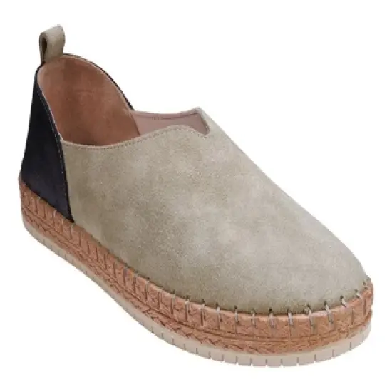 Cools 21 Paisley Two Tone Memory Foam Suede Slip on Flats image {5}