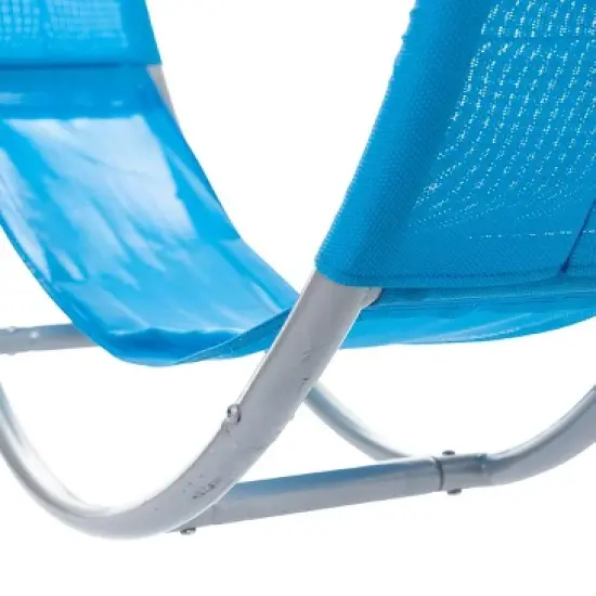 HearthSong 40-Inch Steel-Frame Aerial Hoop Spinning Round Swing with Suspended Fabric Seat image {10}