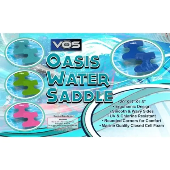 Vos Oasis Ultra Buoyant Lightweight Double Sided Foam Water Saddle Float Seat for Pool and Beach, Supports Kids and Adults Up to 225 Pounds image {4}