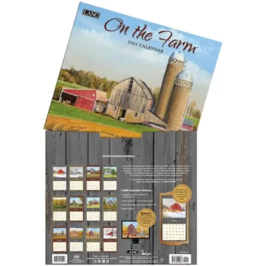 Lang 2024 Wall Calendar 24"x12" On the Farm image {3}