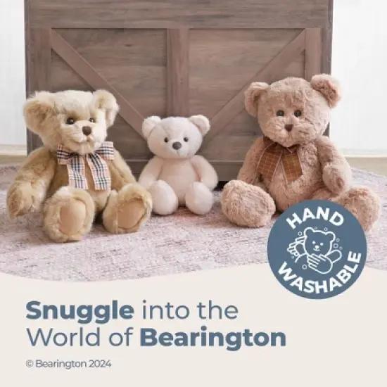 Bearington Tucker Off White Plush Teddy Bear Stuffed Animal, 11 Inch, For Ages 1-14 image {1}