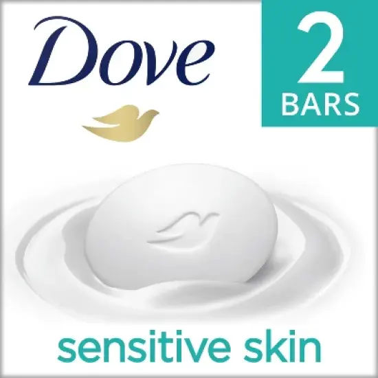 Dove Beauty Sensitive Skin Moisturizing Unscented Beauty Bar Soap image {10}