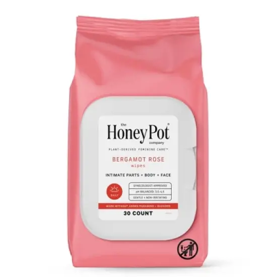 The Honey Pot Bergamot Rose Wipes - 30ct image {9}