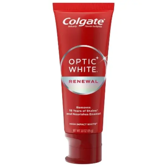 Colgate Optic White Renewal Teeth Whitening Toothpaste - High Impact White image {1}