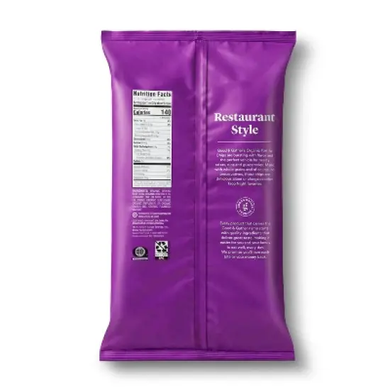 Organic Blue Corn Tortilla Chips with Flax Seeds - 12oz - Good & Gather&trade; image {1}