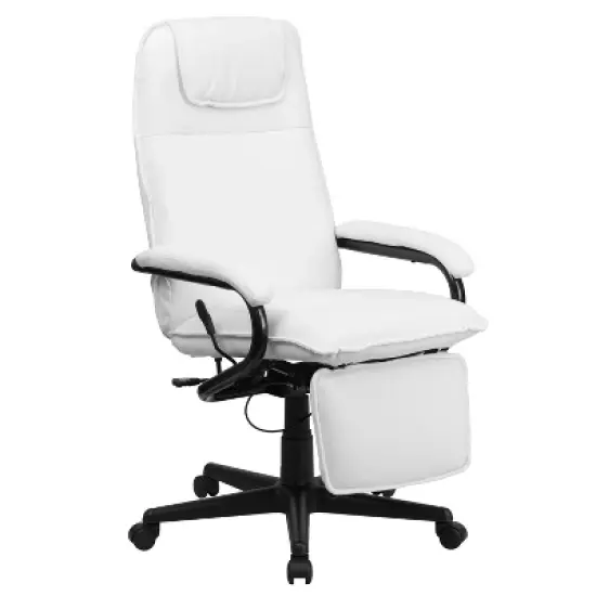 Flash Furniture High Back LeatherSoft Executive Reclining Ergonomic Swivel Office Chair with Arms image {14}