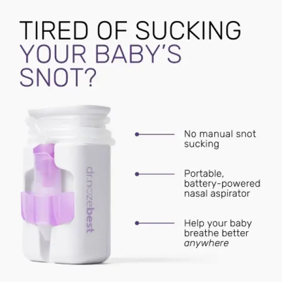 Dr. Noze Best NozeBot On the Go Baby Aspirator - Pediatric ENT- Designed Care for Mild Congestion image {2}
