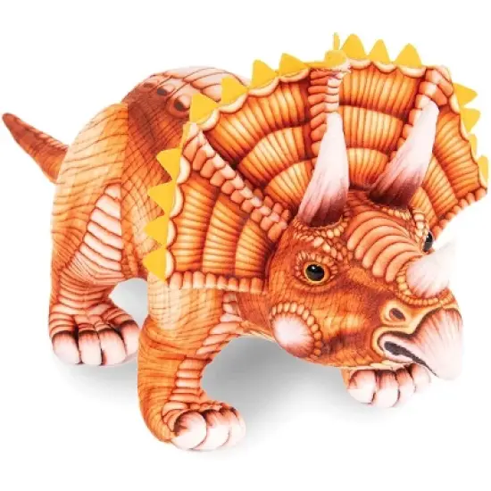 Underwraps Real Planet Triceratops Brown 24.5 inch Realistic Soft Plush image {1}