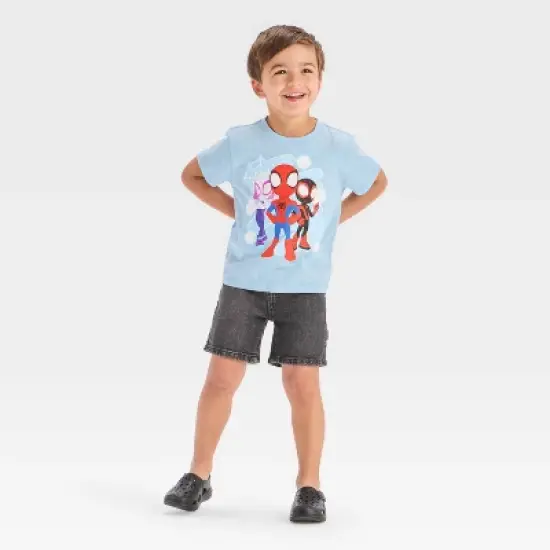 Marvel Toddler Boys' Spidey and Friends T-Shirt - Light Blue image {3}