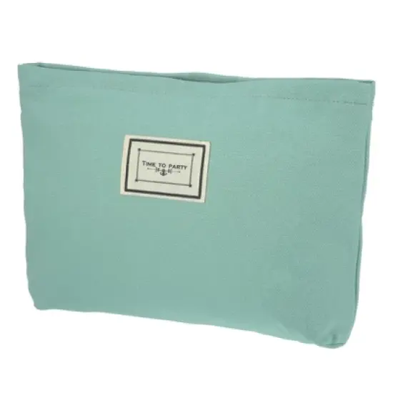 Unique Bargains Portable Canvas Zipper Makeup Bags and Organizers 1 Pc image {8}