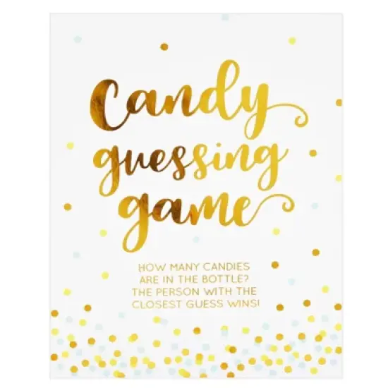 Sparkle and Bash 38 Pieces Big Baby Bottle for Shower Game, Candy Guess How Many, Gold Foil Polka Dot Confetti, for Baby Showers Party Games, 11 In image {4}