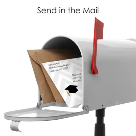 Big Dot of Happiness Tassel Worth The Hassle - Gold - Fill-In Cards - Graduation Party Fold and Send Invitations - Set of 8 image {5}