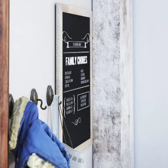 Merrick Lane Wall Mount Magnetic Chalkboard Sign, Hanging Wall Chalkboard Memo Board image {3}