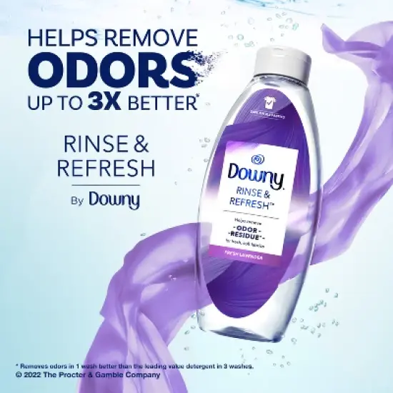 Downy Rinse & Refresh Laundry Odor Remover And Fabric Softener - Fresh Lavender - 48 fl oz image {3}