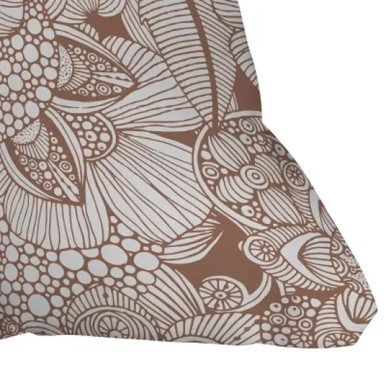 16"x16" Deny Designs Valentina Ramos Rachel Mocha Square Outdoor Throw Pillow White image {1}