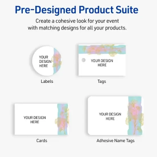 Avery Square Labels, Floral Design, 2" x 2", 120 Total image {6}