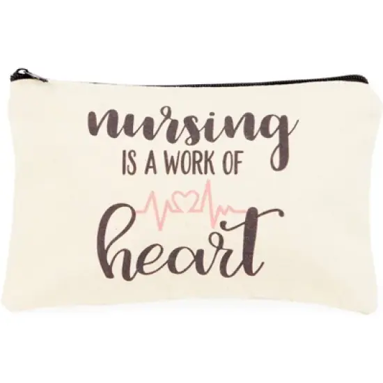 Sparkle and Bash 5-Pack Canvas Makeup Bags for Nurse Appreciation Gifts, Cosmetic Pouches (9" x 6") image {4}