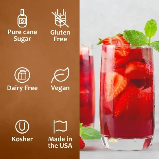 Syruvia Coffee Flavors Variety Pack: Strawberry, Blackberry, Raspberry, Cherry, Mango & Peach 25.4 fl oz Syrup image {3}