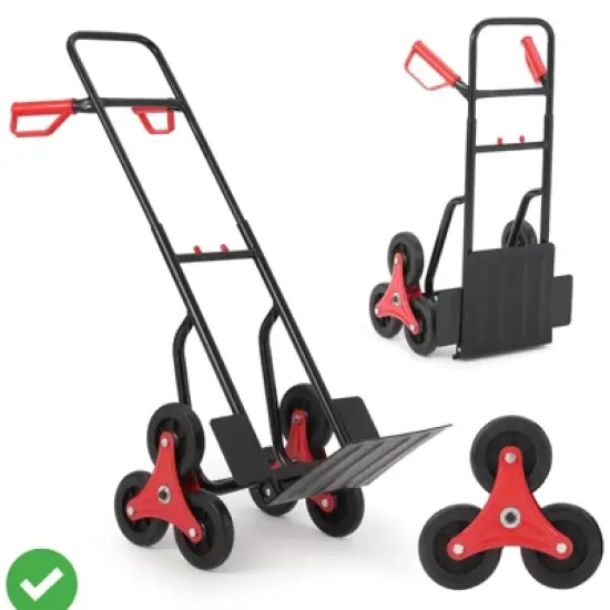 Stair Climbing Hand Truck 330 Lbs Heavy-Duty Stair Climber Dolly w/ Telescoping Handle Portable Folding Stair Climber Trolley Cart image {8}