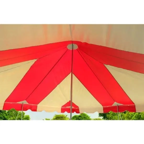 Party Tents Direct Weekender Outdoor Canopy Pole Tent, Red, 20 ft x 20 ft image {4}