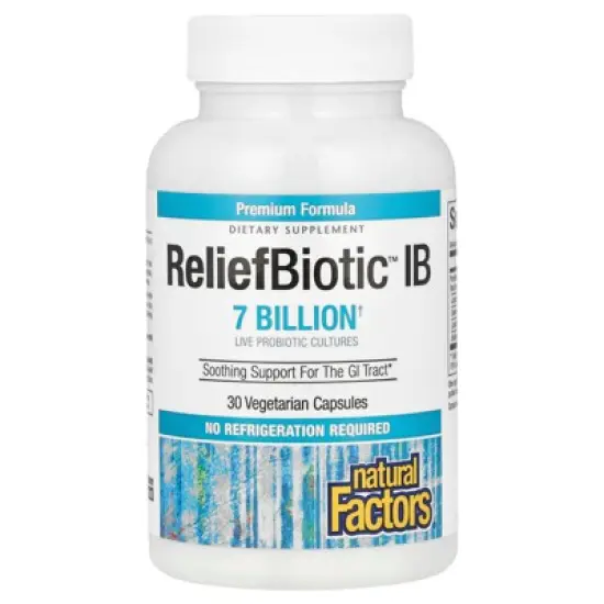 Natural Factors ReliefBiotic&trade; IB, 7 Billion, 30 Vegetarian Capsules image {2}