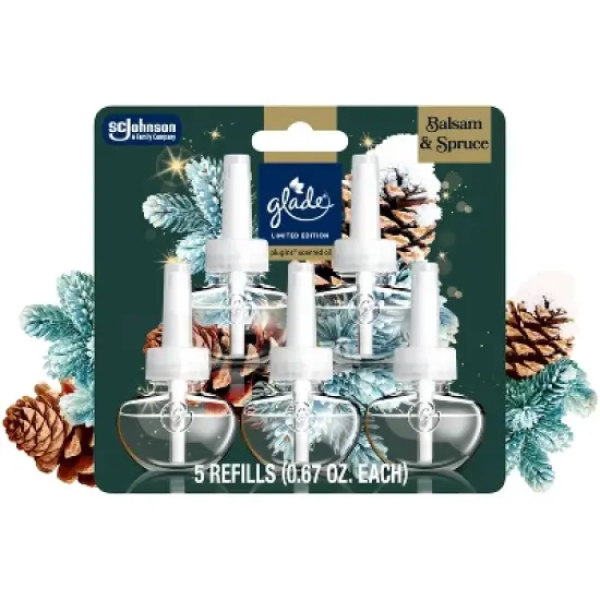 Glade PlugIns Scented Oil Air Freshener Refills - Balsam & Spruce - 3.35oz/5ct image {12}