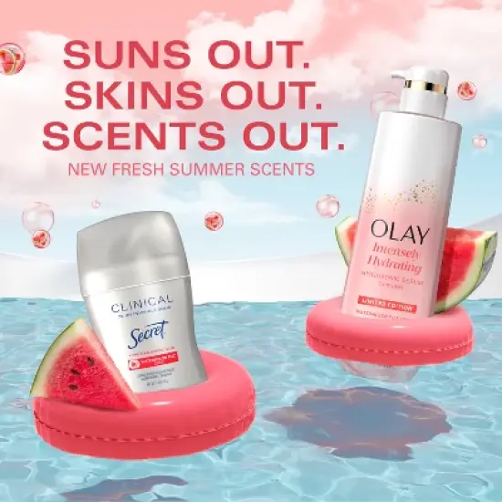 Secret Clinical Strength Invisible Solid Antiperspirant & Deodorant - Watermelon Fizz - 1.6oz image {10}