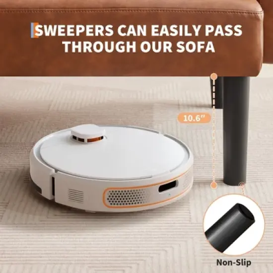 Modern Mid-Century Futon Sofa Bed &ndash; Compact 3-Seater Convertible Sleeper Loveseat with Chevron Tufting & Tapered Legs, Brown image {3}