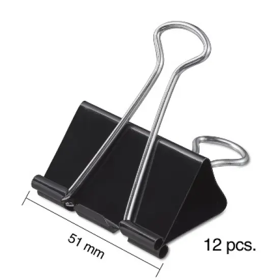 Staples 2" Binder Clips Large Black 12/Pack (10669) ST10669/10669 image {3}