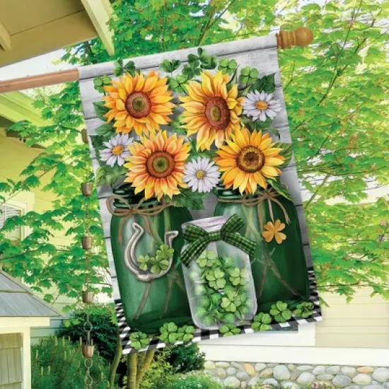 Briarwood Lane Irish Mason Jars St. Patrick's Day House Flag 28" image {2}