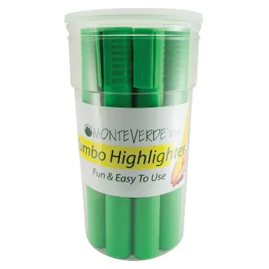 Monteverde Jumbo Highlighter Angled Tip Green 12 Piece Tub (MV20613) image {3}