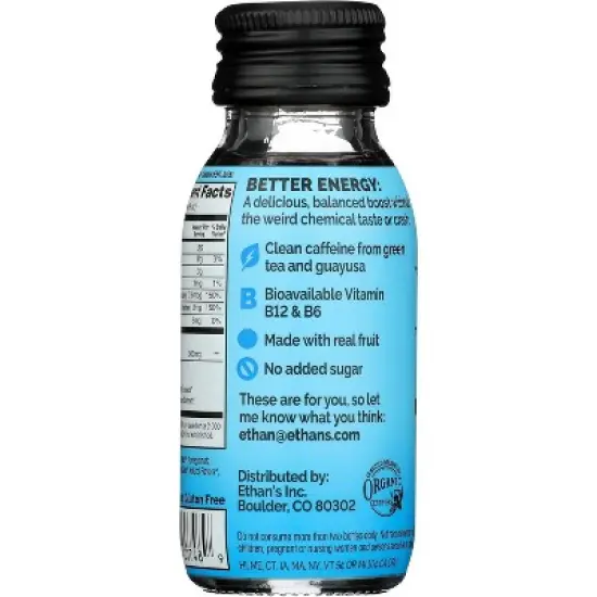 Ethan's Pomegranate Blueberry Clean Energy Shot - Case of 6/2 oz image {2}