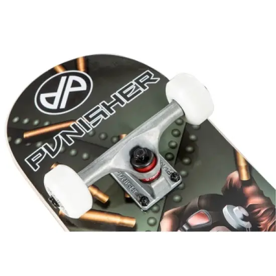 Punisher Skateboards Bomber Girl Complete 31-Inch Skateboard with Canadian Maple, Black image {1}