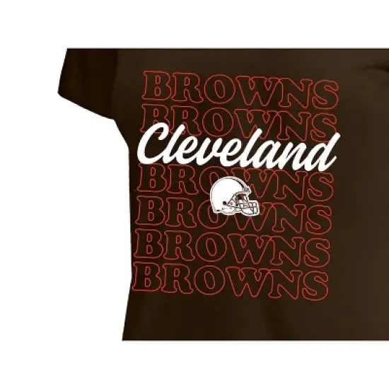 NFL Cleveland Browns Women's Plus Size Short Sleeve V-Neck T-Shirt image {2}