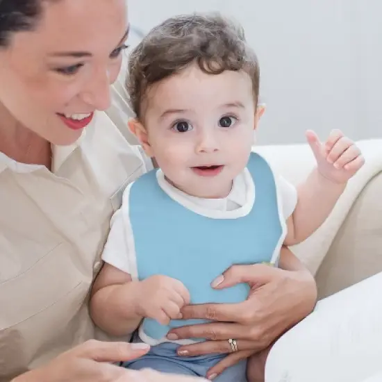 KeaBabies 8pk Organic Baby Bibs for Boy, Baby Drool Bib for Baby Boys and Girls, Infant Teething Bibs  (Daybreak) image {4}