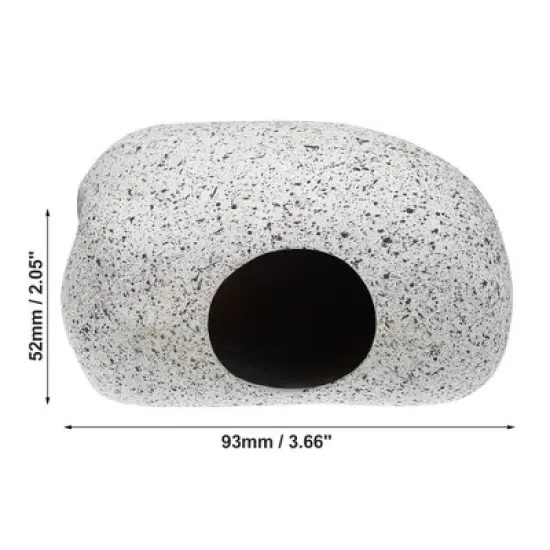 Unique Bargains Ceramic Aquarium Hideaway Rock Cave Fish Tank Decoration Gray 3.66''x2.60''x2.05'' image {3}