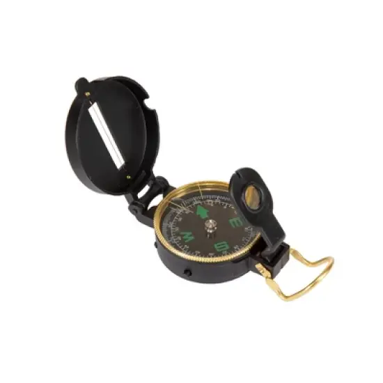 Stansport Metal Lensatic Compass Black image {1}