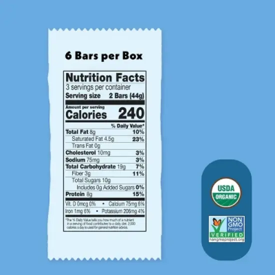 Once Upon A Farm Organic Oatmeal Chocolate Refrigerated Mini Protein Bars - 4.68oz/6ct image {1}