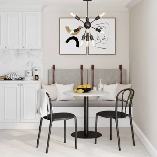 King Upholstered Wall Mount Floating Headboard Feather Gray - Nathan James image {6}