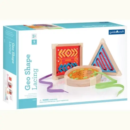 Guidecraft Over-sized Geo Lacing Boards Shapes - Set of 3 image {4}
