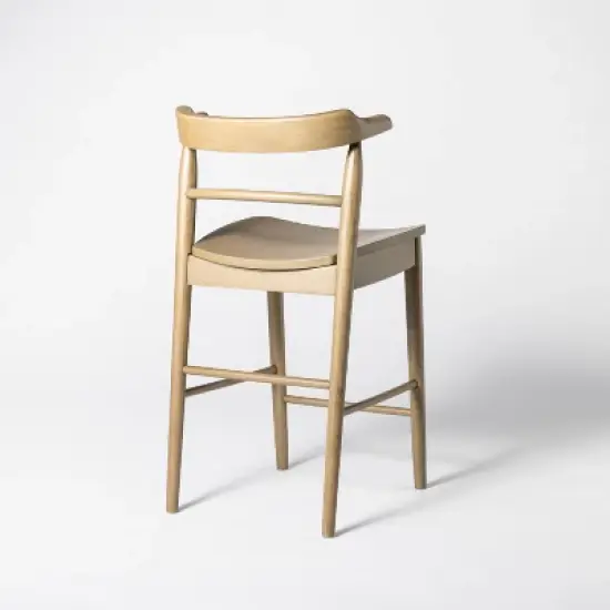 Kaysville Curved Back Wood Counter Height Barstool - Threshold&trade; designed with Studio McGee image {3}