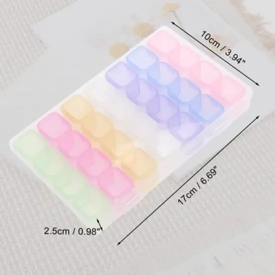 Unique Bargains Nail Art Decoration Storage Box 1 Set image {1}