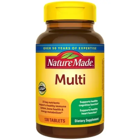 Nature Made Complete Multivitamin Mineral with Iron Nutritional Support Tablets - 130ct image {9}